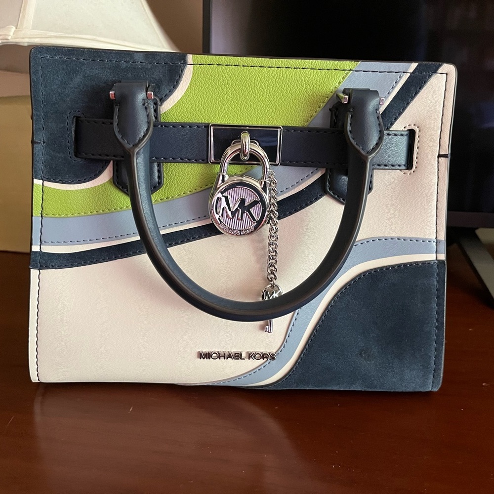 Gorgeous Michael Kors Blue and Green Satchel